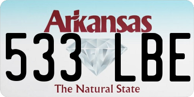 AR license plate 533LBE