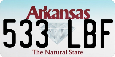 AR license plate 533LBF