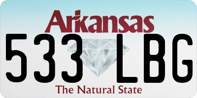 AR license plate 533LBG