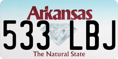 AR license plate 533LBJ