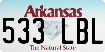 AR license plate 533LBL