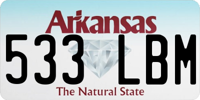 AR license plate 533LBM