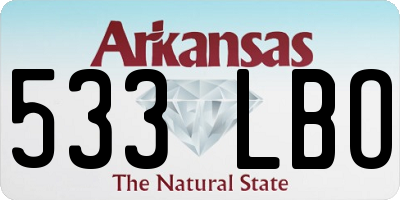 AR license plate 533LBO