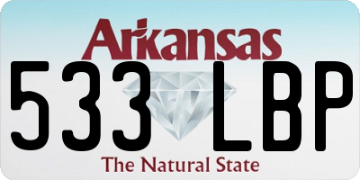 AR license plate 533LBP