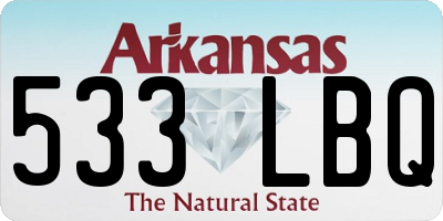 AR license plate 533LBQ