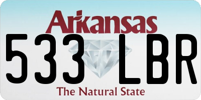 AR license plate 533LBR