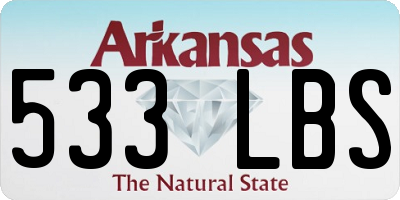 AR license plate 533LBS