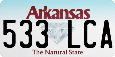 AR license plate 533LCA