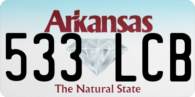 AR license plate 533LCB