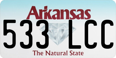 AR license plate 533LCC