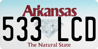 AR license plate 533LCD