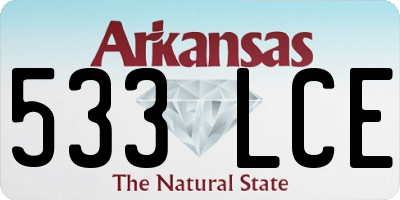 AR license plate 533LCE