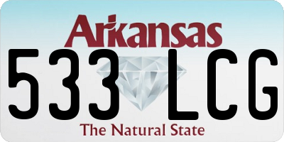 AR license plate 533LCG