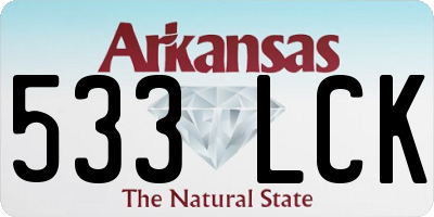 AR license plate 533LCK