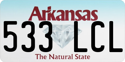 AR license plate 533LCL