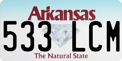 AR license plate 533LCM