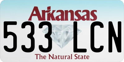AR license plate 533LCN