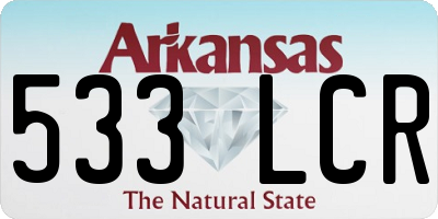 AR license plate 533LCR