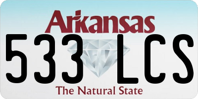 AR license plate 533LCS