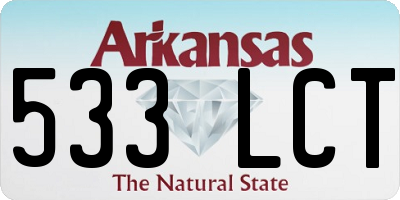 AR license plate 533LCT