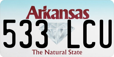 AR license plate 533LCU
