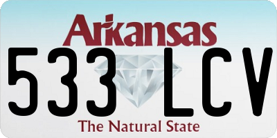 AR license plate 533LCV