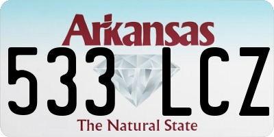 AR license plate 533LCZ