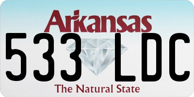 AR license plate 533LDC