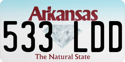 AR license plate 533LDD