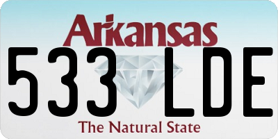 AR license plate 533LDE