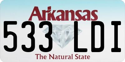 AR license plate 533LDI