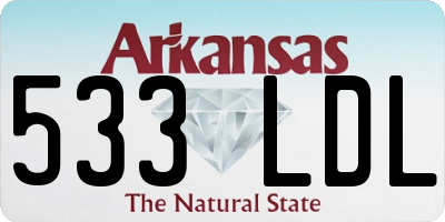 AR license plate 533LDL