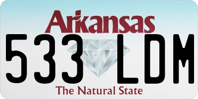 AR license plate 533LDM