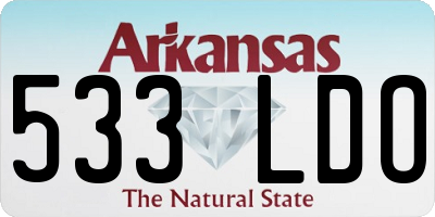 AR license plate 533LDO