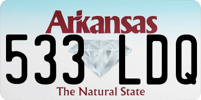 AR license plate 533LDQ