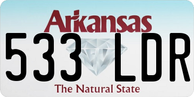 AR license plate 533LDR
