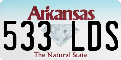 AR license plate 533LDS