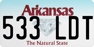 AR license plate 533LDT