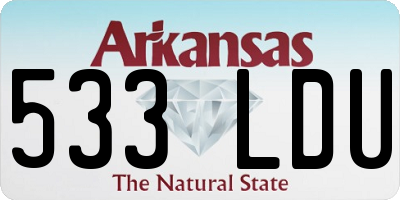 AR license plate 533LDU