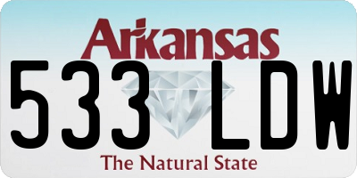 AR license plate 533LDW