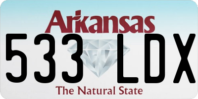 AR license plate 533LDX