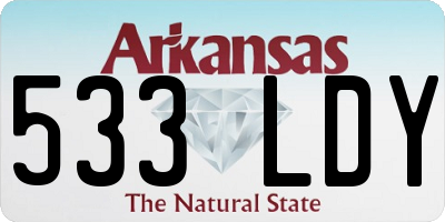 AR license plate 533LDY