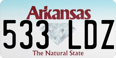 AR license plate 533LDZ