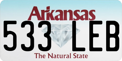 AR license plate 533LEB