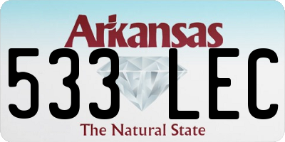 AR license plate 533LEC