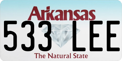 AR license plate 533LEE