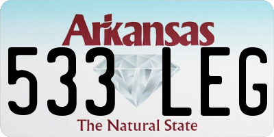 AR license plate 533LEG