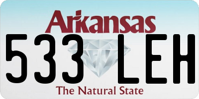 AR license plate 533LEH
