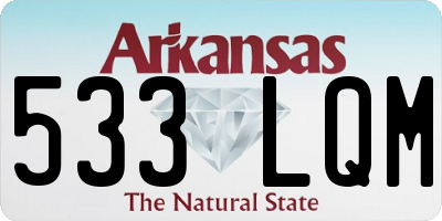 AR license plate 533LQM