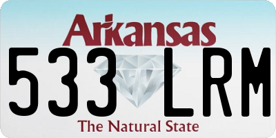 AR license plate 533LRM